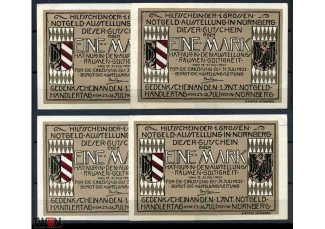 Nuremberg Me 991.1_(complete series - 4 notes)