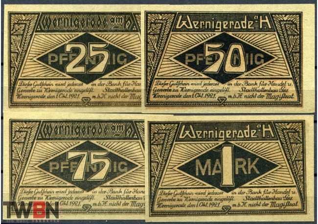 Wernigerode Me 1408.1_(complete series - 4 notes)