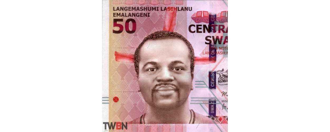 Banknote Swasiland P 38a 50 Emalangeni 06 09 2010 Konig Mswati Iii Kfr
