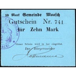 Moosch (Alsace) 10 Mark ND (1914 - 1915)