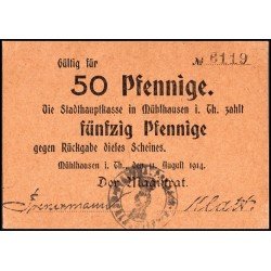 Mühlhausen (Turingia) 50 Pfennige 1914