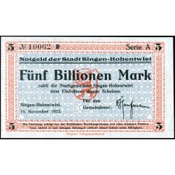 Singen 5 billions de marks 1923