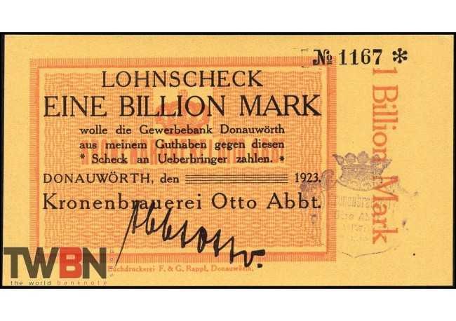 Donauwörth 1 billion de marks